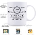 thumbnail image 5 of 1946 Birthday Gifts for Women Men - 1946 Vintage 11 oz Coffee Mug - Great 1946 Birthday Gifts for Grandpa Grandma Dad Mom Friend Sister Brother Coworker, 5 of 6