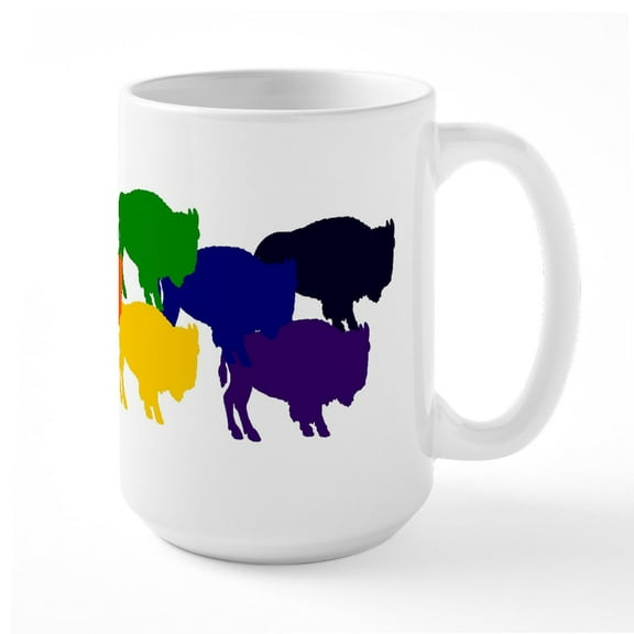 CafePress - Buffalopride Large Mug - 15 oz Ceramic Large White Novelty Mug