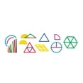 thumbnail image 2 of edxeducation GeoStix Deluxe Set - Learn Geometry with 100 Flexible Construction Sticks - Includes 2 Protractors and Activity Cards - Manipulative for Math Art and Fine Motor Skills, 2 of 5