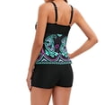 thumbnail image 6 of Jacenvly Plus Size Swimsuits for Women 2Pcs Clearance Swimdress Two-Piece Swimwear with Tankini Top Bathing Suits Green, 6 of 8