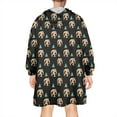 thumbnail image 2 of Wearable Oversized Blanket,Black Bigfoot and Tree Pattern Wearable Blanket Hoodie for Adults,Cozy Hooded Blankets with Super Pockets,Super Warm Fuzzy Pullover for Women & Men, 2 of 6