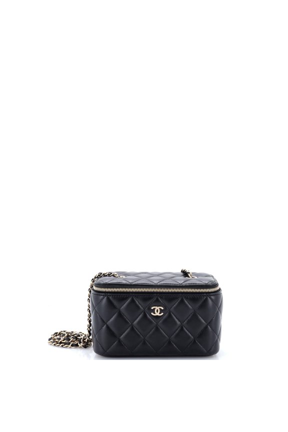 Pre-Owned Classic Vanity Case with Chain Quilted Lambskin Small By Rebag