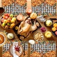 thumbnail image 4 of Fall Placemats Set of 4 Pumpkin Mushroom Place Mats Thanksgiving Placemat Farm Bird Orange Maple Leaves Black Plaid Table Mats for Dining Kitchen Table Dinner Party Home Fall Decorations 13x19, 4 of 8