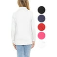 thumbnail image 3 of Stretch Is Comfort Girl's Oh So Soft Long Sleeve Mock Neck Top | Child Size 4-16, 3 of 6