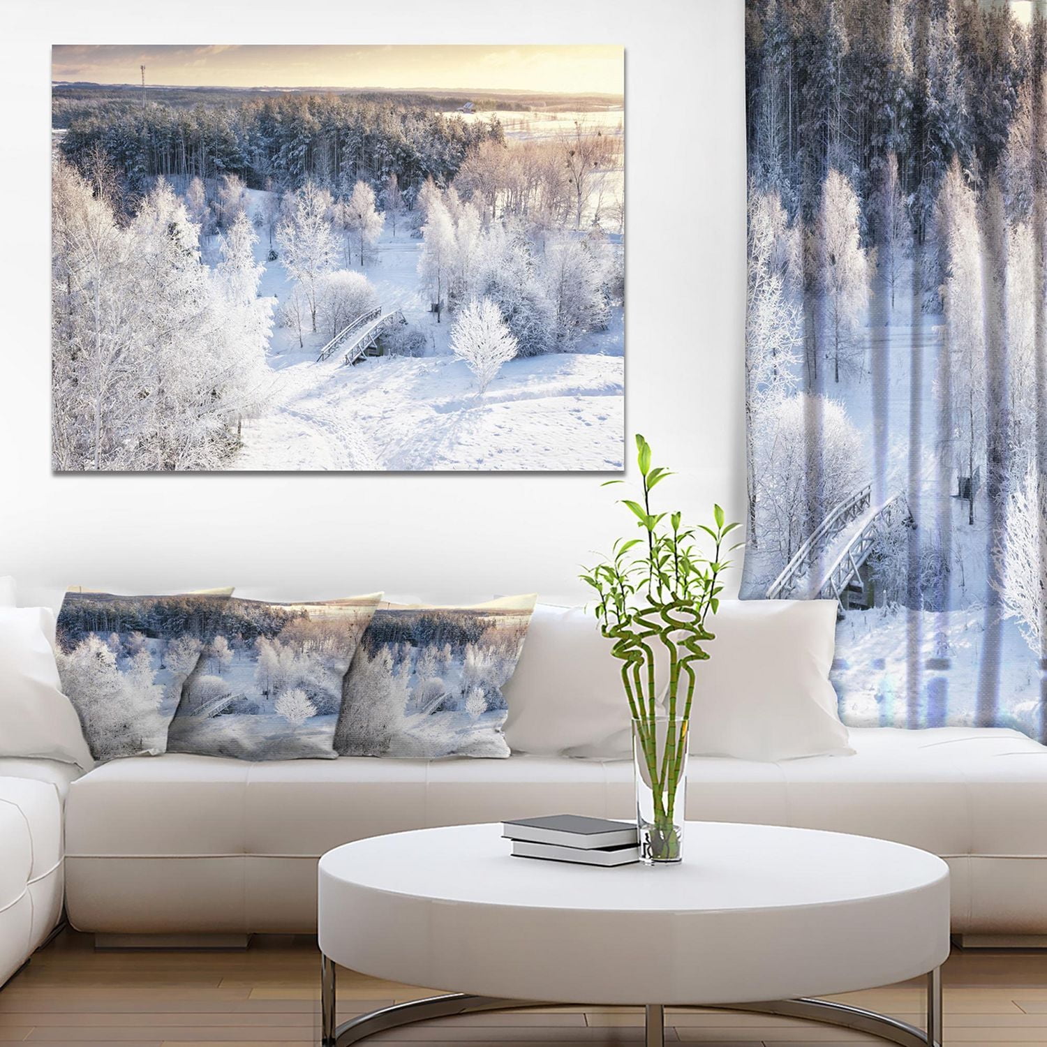 Designart Beautiful Winter Panorama Canvas Wall Art