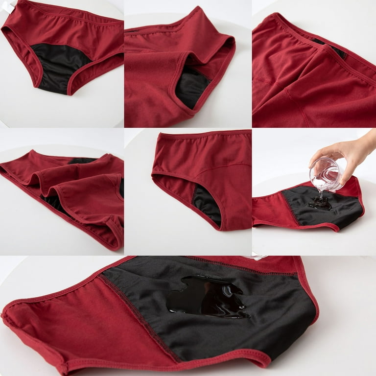 JDEFEG Womens Bikini Underwear Cotton Seamless 4 Pieces Underpants