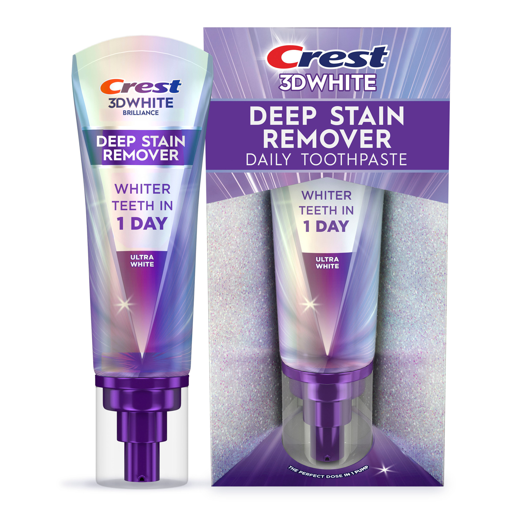 Crest 3D White Brilliance Deep Stain Remover Whitening Toothpaste