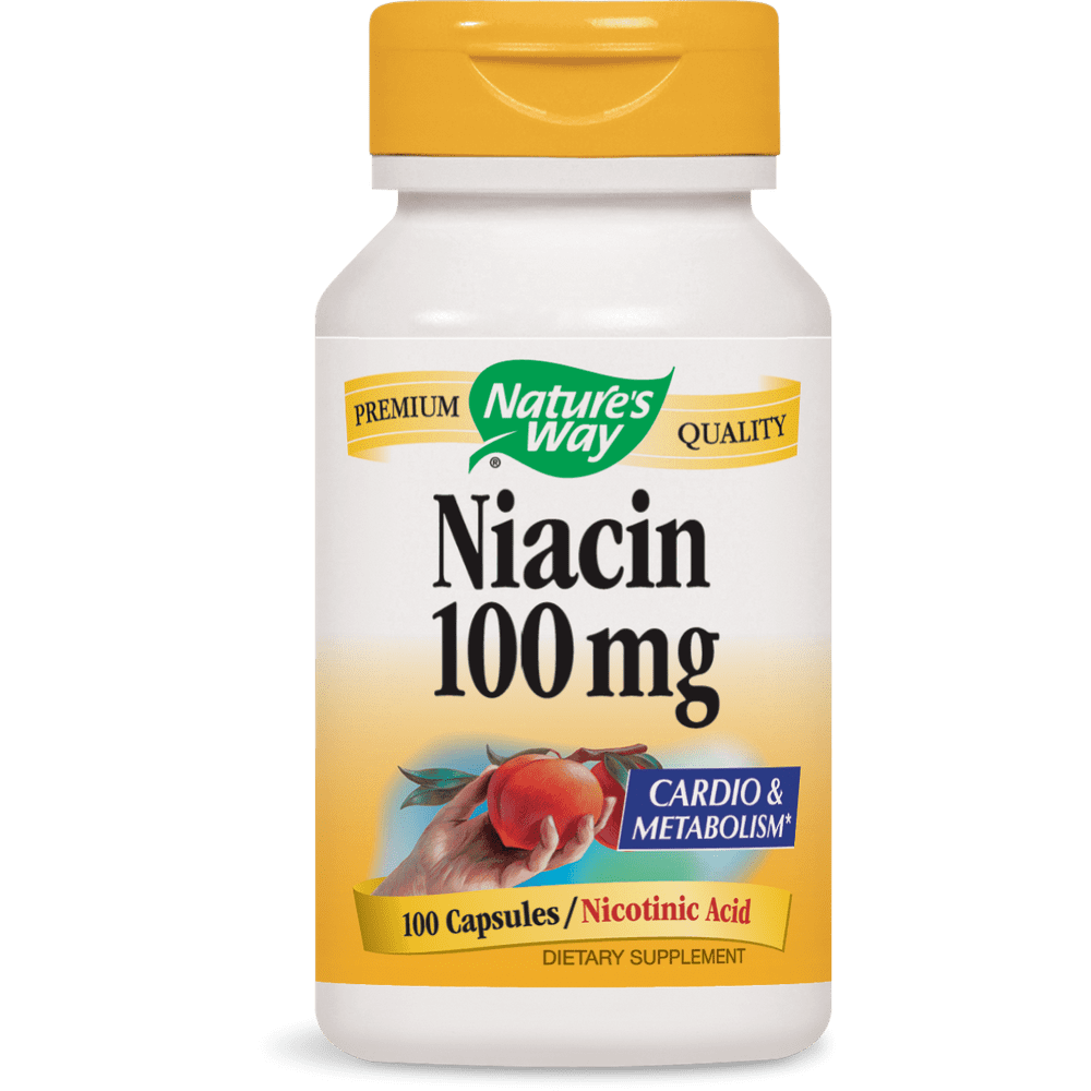 Nature's Way Niacin Capsules, 100 Ct