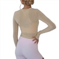 thumbnail image 4 of Top de Ballet Cruzado de Larga con Lazo Frontal para Mujer, Ideal para Entrenamiento, Pilates, Yoga y Salidas Marrón L, 4 of 9