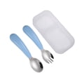 thumbnail image 1 of xinxixnxx Kids Tableware Spoon Fork Feeding Scoop Bowl Rust-free Non-slide Thickened Plate Kit Multipurpose Blue Fork Spoon/Box, 1 of 5