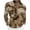 Khaki, variant on Mens Turndown Half Zipper Colorful Digital Print Long Sleeve Blouse