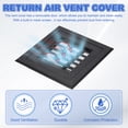 thumbnail image 4 of Rejilla de ventilación de plástico Uxcell, cubierta de ventilación de aire de retorno, rejillas de filtro de ventilación removibles con malla incorporada de 8x8 pulgadas, 4 of 7