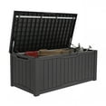 thumbnail image 3 of Dextrus 120 Gallon Outdoor Resin Deck Box,Waterproof&Lockable Storage Box for Garden Patio,Dark Gray, 3 of 9