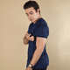 thumbnail image 4 of Playera Hombre Dry Fit Para Ejercicio Azul Marino Manga Corta, 4 of 4