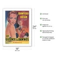 thumbnail image 2 of The Damn Don’t Cry (Le Silence des Damnés) - Starring Joan Crawford David Brian - Vintage Belgium Film Noir Movie Poster c.1950 - Bamboo Fine Art 290gsm Paper Print (Unframed) 18x24in, 2 of 4