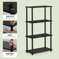 thumbnail image 2 of Furinno Turn-N-Tube 4-Tier Toolless Closet Organizers/Storage. Espresso, 2 of 4