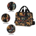 thumbnail image 5 of Lunch Bag Portable Crossbody Meal Bag Cooler Bag Insulated Lunch Bag Food Bag Handheld & Crossbody Design Beautiful Elephants and Flowers, 5 of 6