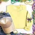 thumbnail image 2 of Craaazy Mardi Gras Clothing Women's Loose Crewneck Long Sleeve Mardi Gras Sweatshirts Gifts, 2 of 4
