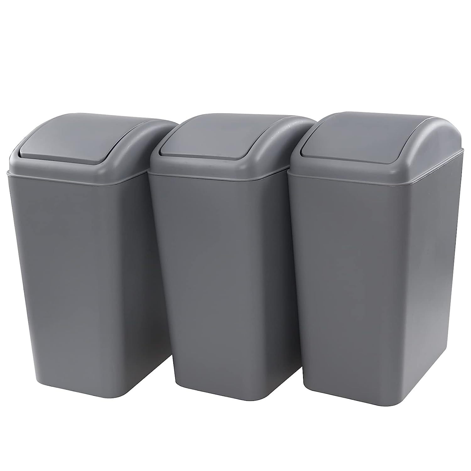 Bilot 4.5 Gallon Plastic Garbage Can with Swing Lid, Swingtop Trash