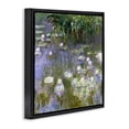 thumbnail image 4 of Stupell Industries Classic Monet White Water Lilies Landscape & Nature Painting Black Floater Framed Canvas Art Print Wall Art, 18 x 18, 4 of 10