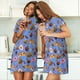 thumbnail image 4 of Fotbe Fastfoods Bata de Dormir para Mujer con Estampado, Camisón de Algodón de Manga Corta, Ropa de Dormir Casual, 4 of 6