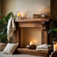 thumbnail image 3 of Decozen Home Decor Handmade Wooden Sculpture in Merry Christmas Acacia Wood, 3 of 9
