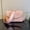 Pink, variant on 2026 new women's shoulder bag fashionable pebbled crossbody mobile phone bag PU leather small square bag