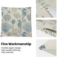 thumbnail image 6 of Coastal Pillow Covers 20x20 Inch Set of 2 Sea Horse Ocean Themed Beach Decor Throw Pillows Turquoise Navy Blue Beachy Nautical Summer Outdoor Decorative Cushion Cases for Couch Decorations, 6 of 6