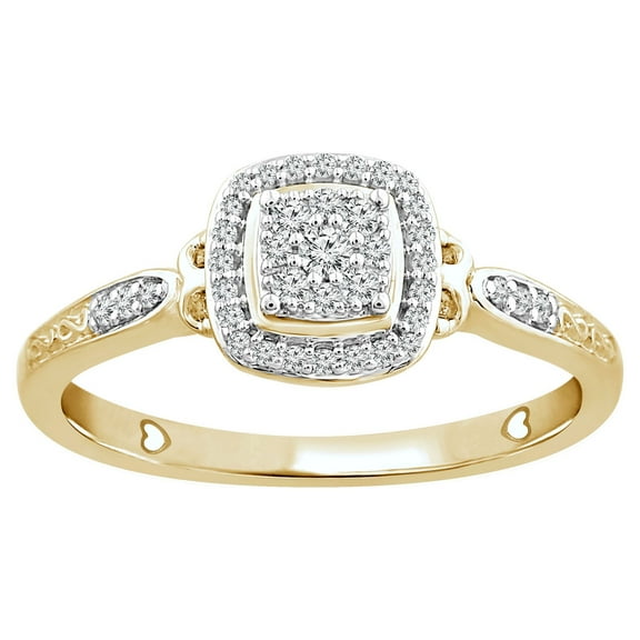 Color of Love 1/6 Carat T.W. Diamond Promise Ring in 10K Yellow Gold (I-J,I3)