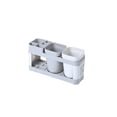 thumbnail image 5 of Dianli Savings Family Toothbrush Stand Set with Two Mouthwash Cups Home Bathroom Organizer Compartment Storage for Toothbrush Hair Brush Toothpaste Gray Plastic Stylish Finds for Less, 5 of 9
