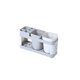 thumbnail image 1 of Baño de Plástico Tazas Cepillo de Dientes Soporte Conjunto con Dos Tazas, Gris 15x11x7.5cm Familia Pareja Lavaboca Soporte para Baño Inodoro, Diseño de Drenaje, 1 of 6