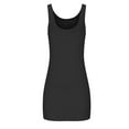 thumbnail image 4 of Wedding Guest Dresses for Women,Clearance Casual Fashion Solid Sleeveless Round Neck Ladies Vest Dress, 4 of 5
