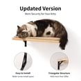 thumbnail image 2 of FUKUMARU Estante flotante de pared con alfombrilla para rascar gatos, estantes colgantes de madera de goma maciza de 0.79 pulgadas de grosor, 15.7 x 10 pulgadas, 2 of 5