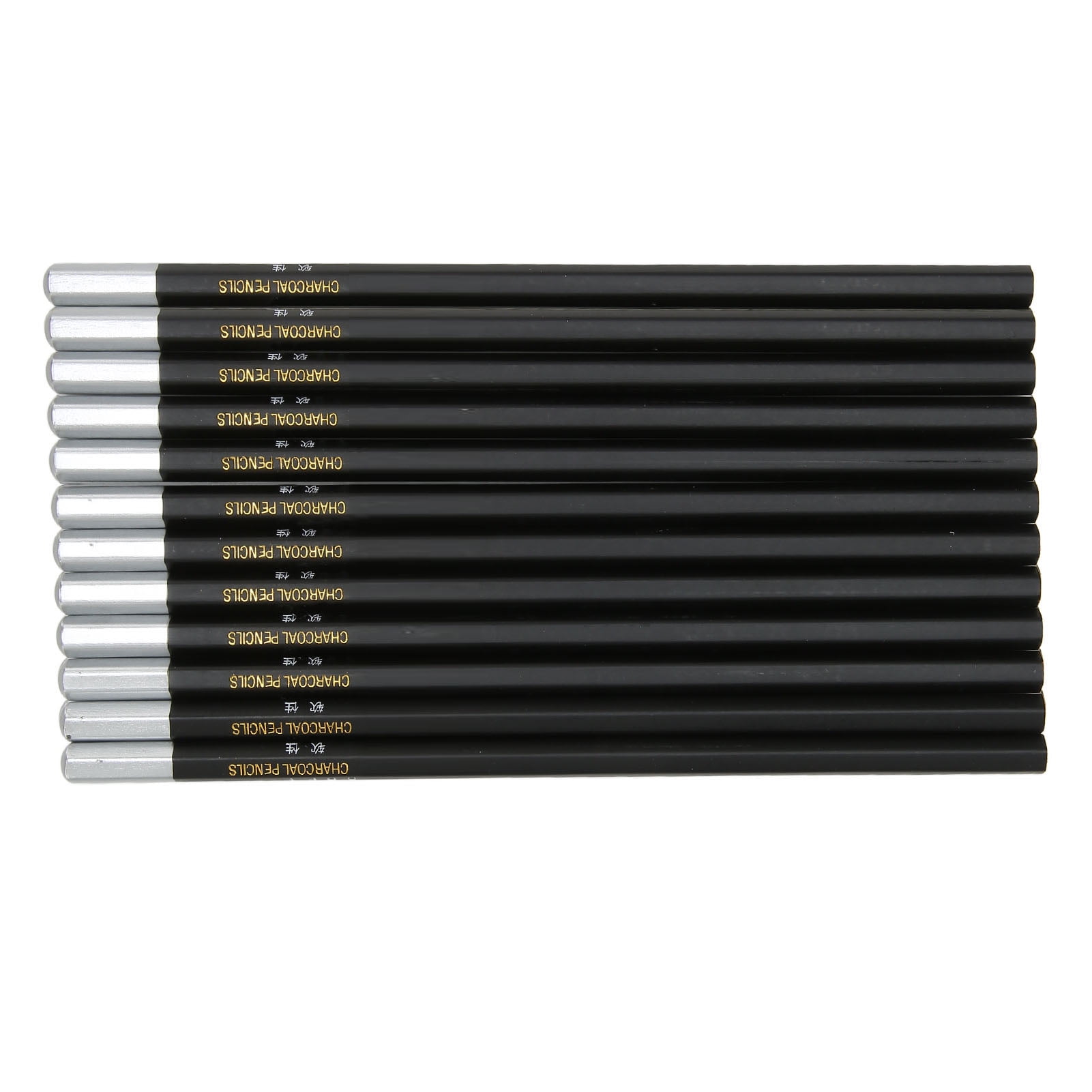 Black Colored Pencils, 12 Pieces Black Pencils Hex Penholder For