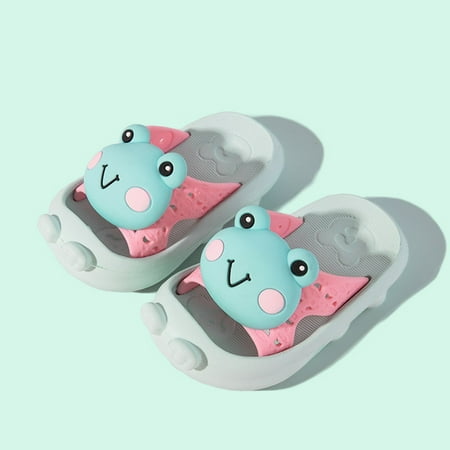 

〖Roliyen〗Girls Slippers Baby Boys Girls Cartoon Non-Slip Slippers Shower Slipper Eva Soft Sole Slippers