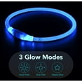 thumbnail image 2 of Dog Collar Light Up Dog Collars, Adjustable USB Rechargeable Glowing Pet Collars Adjustable, Reusable Safety for Small Medium Large Dogs Blue, 2 of 7