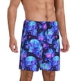 thumbnail image 2 of Sikiie Skull flower star sky Mens Pajama Shorts, Lightweight Lounge Pant with Pockets Soft Sleep Pj Shorts for Men3X-Large, 2 of 6
