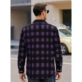 thumbnail image 4 of OALUXE Men's Plaid Button Down Shirts Cotton Long Sleeve Shirts with Pocket, 4 of 7