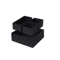 thumbnail image 1 of Naiovety Organizador de cajones de 4 piezas, armario tejido portátil, armario, ropa, artículos diversos, caja de almacenamiento, contenedor, accesorios Almacenamiento y organización del hogar Negro Naiovety HA066698-01, 1 of 6