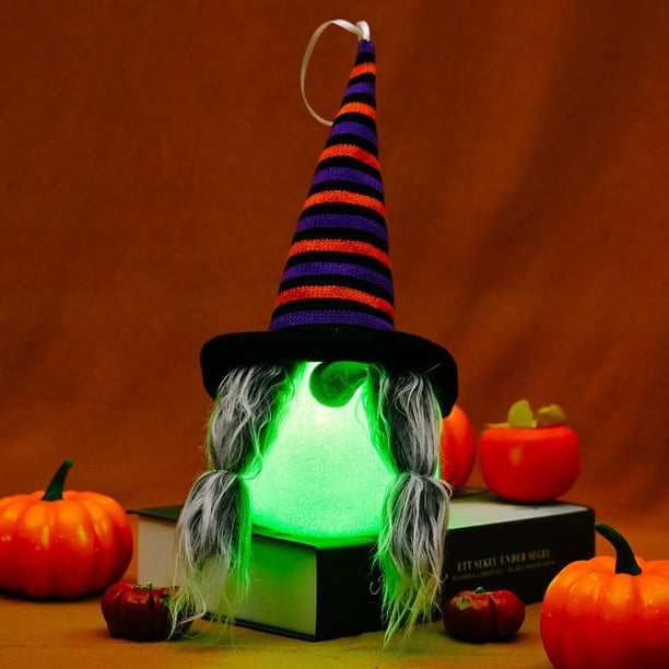 Halloween Colgante De Muñeca Enana Trenzada Con Luces Muñeca Luminosa Para Fiesta Hotel Mall Moyic HA043577-03