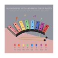 thumbnail image 5 of 8-note Xylophone Colorful Glockenspiel Removable Rainbow Color Metal Plates Resonator With Plastic Banmo, 5 of 5