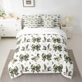 thumbnail image 2 of jejeloiu Camo Print Bowtie 7-Piece Twin Bedding Sets,Wild Mallard Duck Bedding Comforter Set,Green White Sheet Sets For Teens,Super Cozy Room Decor Reversible, 2 of 8
