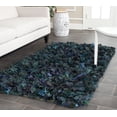 thumbnail image 3 of SAFAVIEH Rio Dallas Geometric Polyester Shag Area Rug, Green/Multi, 2'6" x 4', 3 of 11