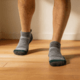thumbnail image 3 of WANDER Merino Wool Ankle Socks 3 Pairs Cushioned Sweat-Wicking No Show Socks For Running & Hiking, 3 of 4