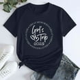 thumbnail image 4 of Tittly T Shirts for Women Spring Tops for Women Girl's Trip 2025 T Shirt Women's Fashion Round Neck Casual Short Sleeves Graphic Tees Tshirts Shirts Dark Blue M, 4 of 5