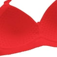 thumbnail image 5 of ATOYSOY Cotton Plus Size Everyday Bra Lace Splicing Breathable Push Up Underwear Wireless Workout Support Full Coverage Bra Girls Teens Smoothing Comfy Bra Red, 5 of 7