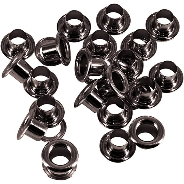 100 PCS Eyelets and Grommets With Washers Metal for Tags Tunnels 8mm for  purse round clothing