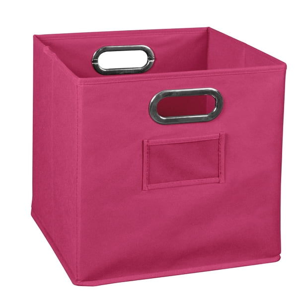 Collapsible Home Storage Foldable Fabric Storage Bin Pink Walmart