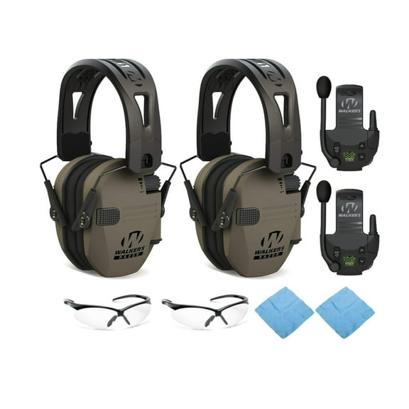 Walkers Razor Tacti-Grip with Rubber Headband (Earth) w/Glasses Bundle (2-Pack)