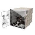 thumbnail image 5 of Oriental Dog Crate Cover, Classical Oriental Motif Repetition in Neutral Colors, Easy to Use Pet Kennel Cover Small Dogs Puppies Kittens, 7 Sizes, Pale Sepia Pale Tan, by Ambesonne, 5 of 6